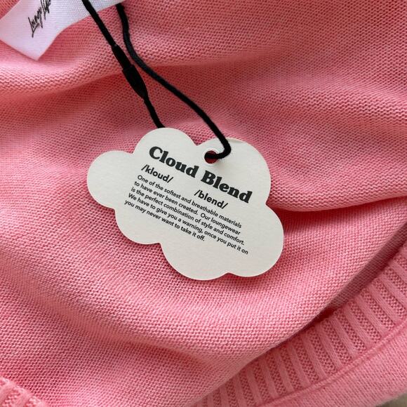 NWT Lounge Life X Soft Serve Cloud Blend Pink Long Sleeve Top Large - Picture 3 of 6